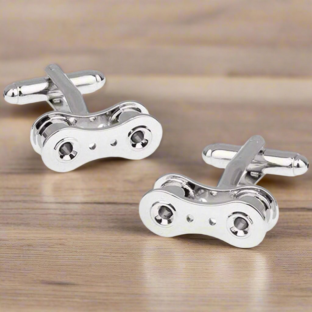 Bike Chain Link Cycling Cufflinks - The Great Gift Idea