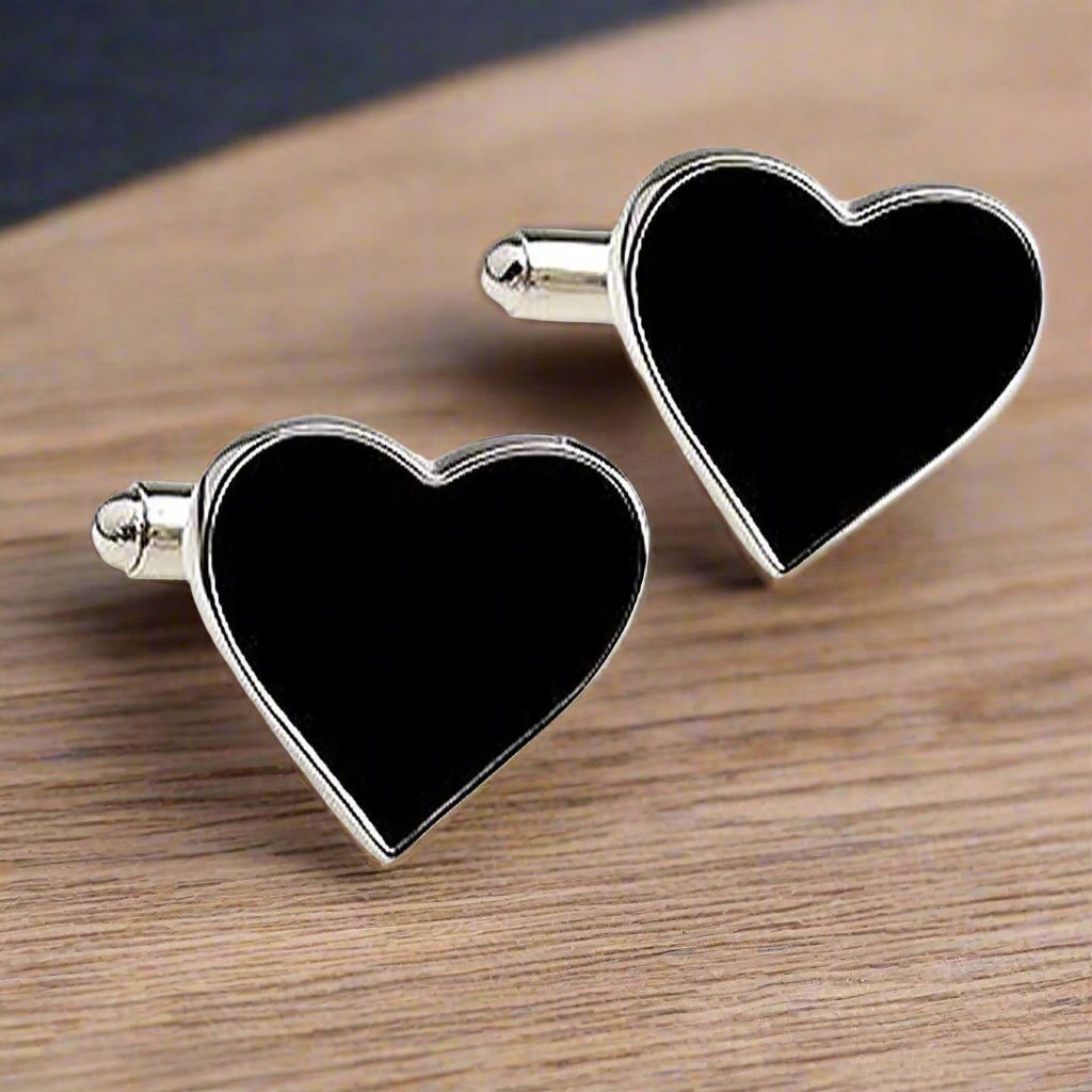 Black Heart Cufflinks - The Great Gift Idea