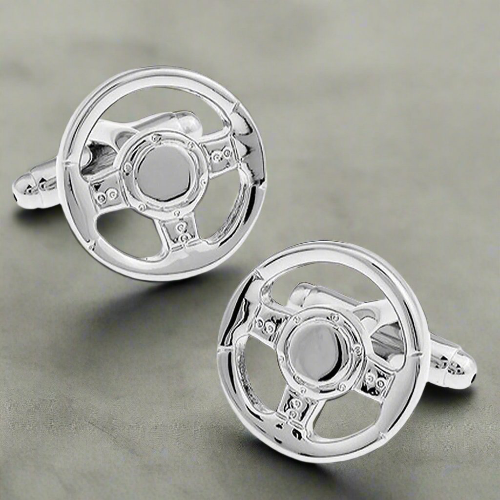 Car Steering Wheel Cufflinks - The Great Gift Idea