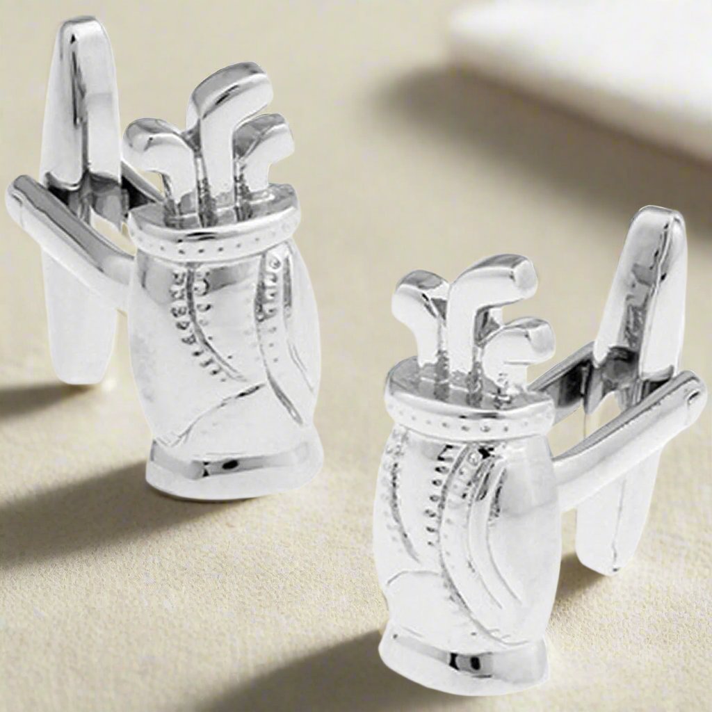 Golf Bag and Clubs Cufflinks - The Great Gift Idea