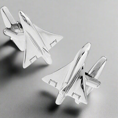 Mach 1 Fighter Jet Aeroplane Cufflinks - The Great Gift Idea