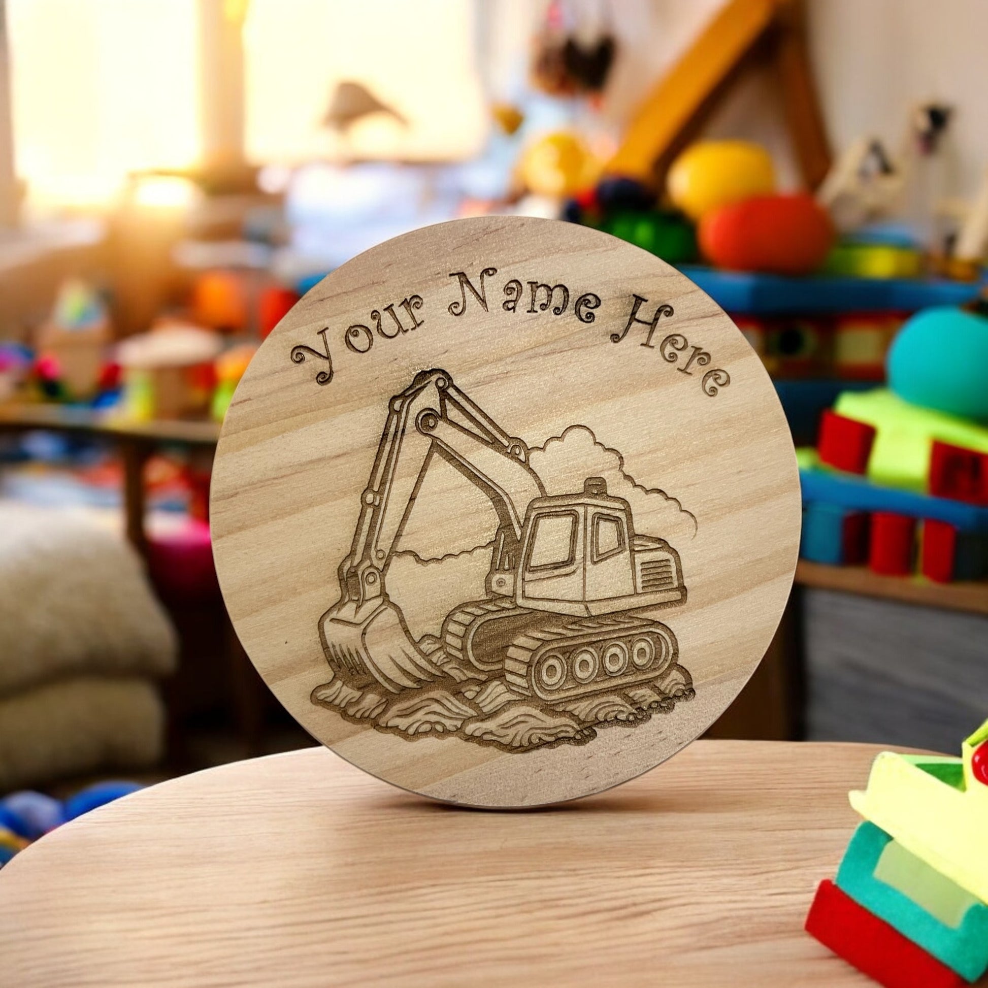 Personalised Digger Coaster | The Great Git Idea