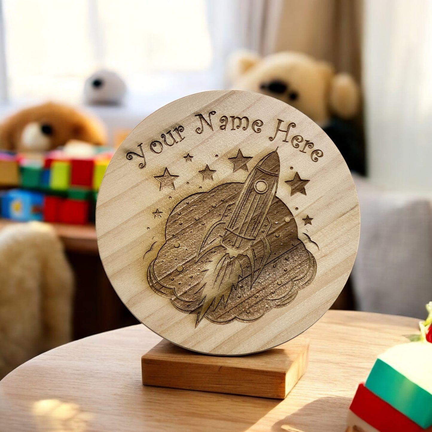 Personalised Space Rocket Coaster | The Great Gift Idea