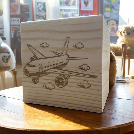 Personalised Wooden Airplane Money Box | The Great Gift Idea