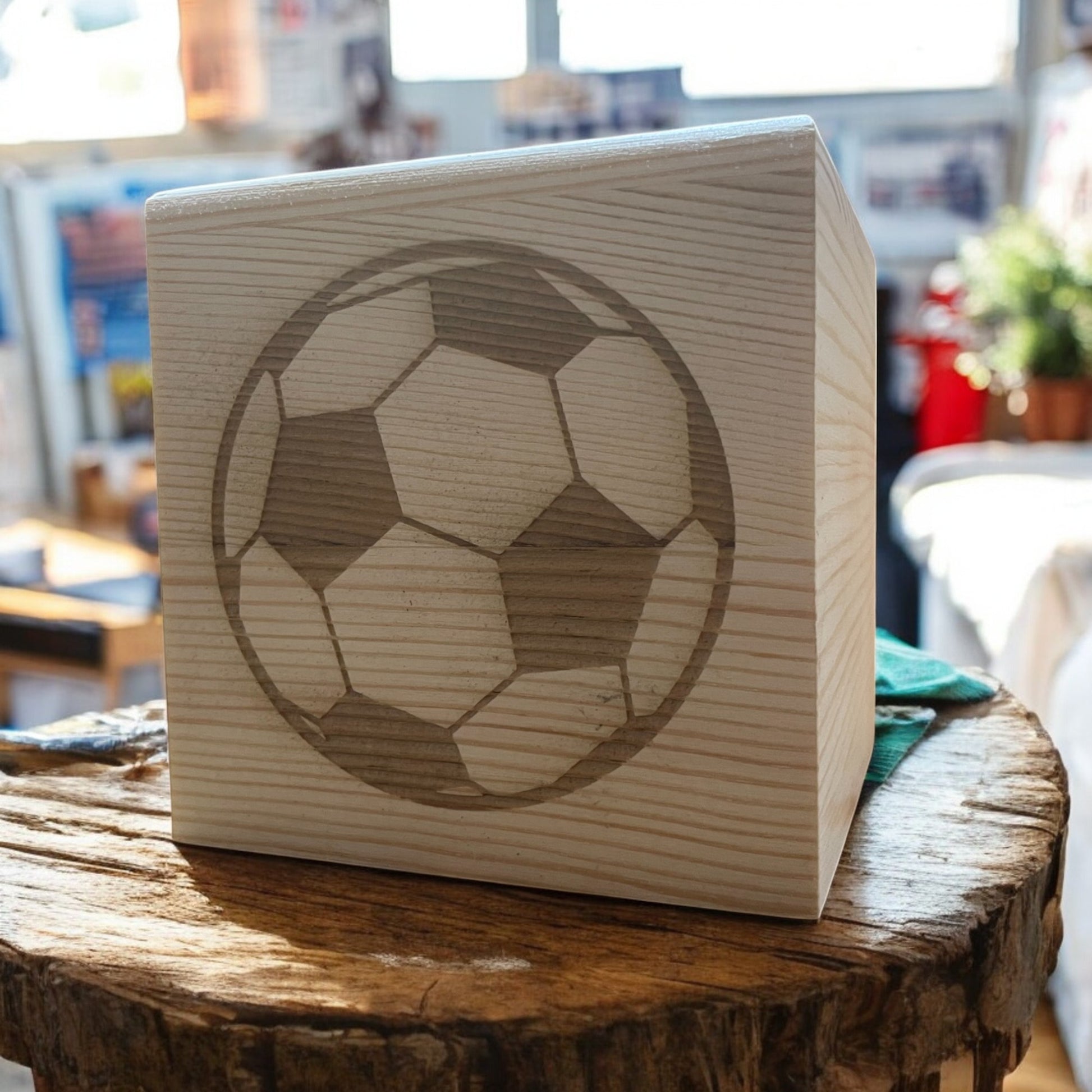 Personalised Wooden Football Money Box | The Great Gift Idea