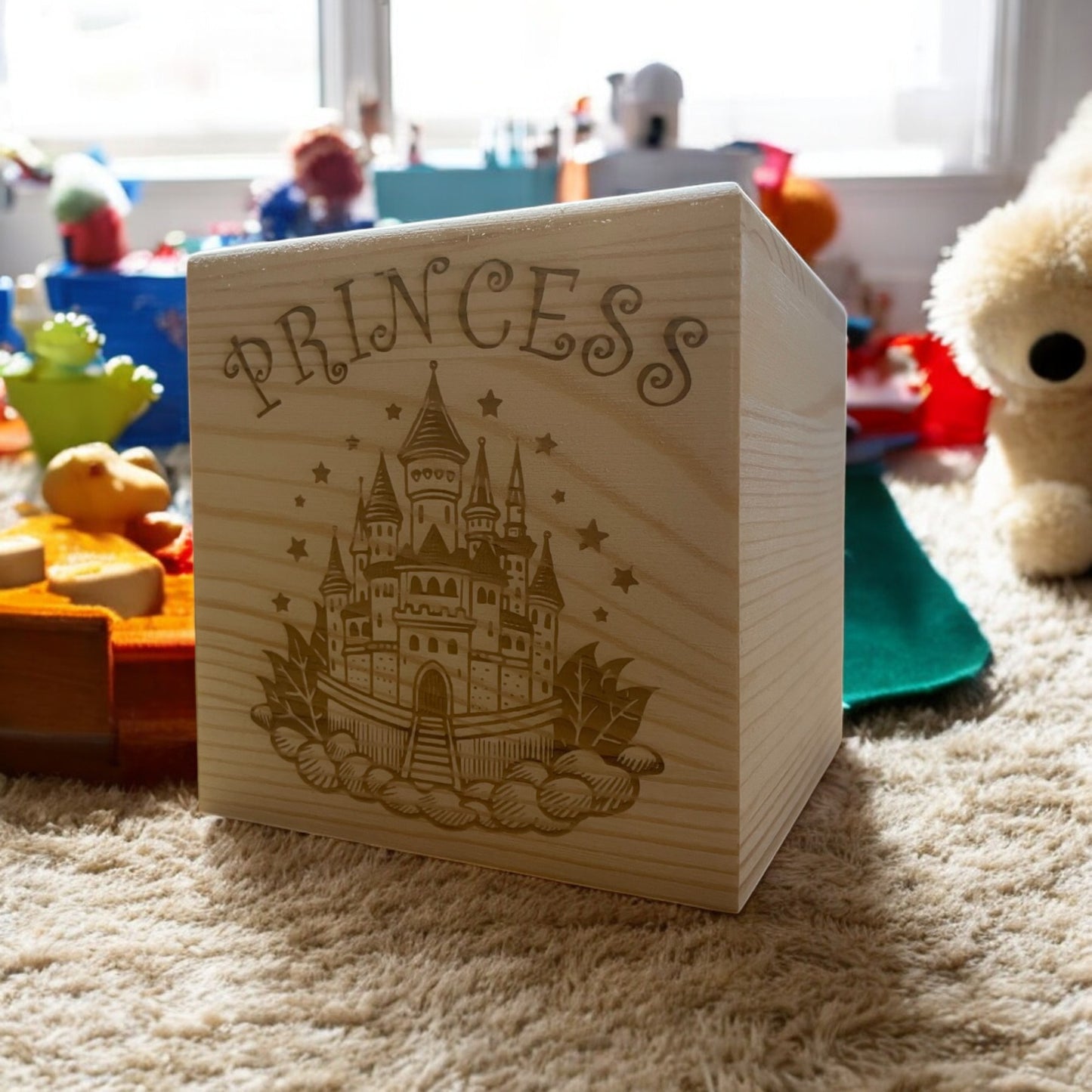 Personalised Wooden Princess Castle Money Box | The Great Gift Idea