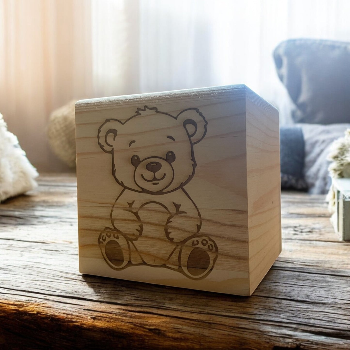 Personalised Wooden Teddy Bear Money Box | The Great Gift Idea