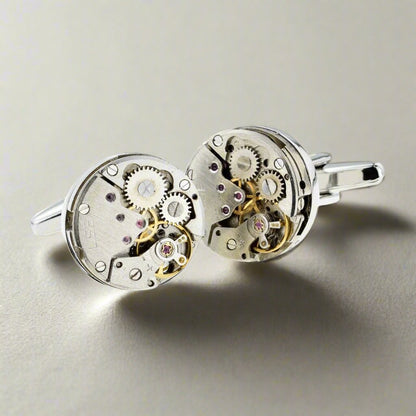 Real Watch Movement Mechanism Cufflinks - The Great Gift Idea