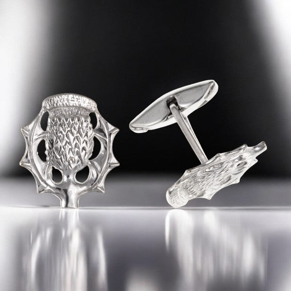 Scottish Thistle Sterling Silver Cufflinks | The Great Gift Idea