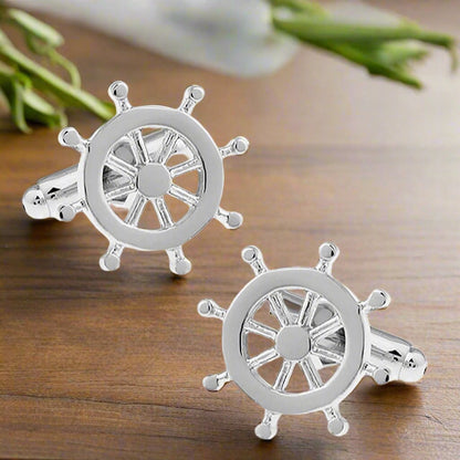 Ships Wheel Cufflinks - The Great Gift Idea