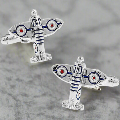 Spitfire Fighter Aeroplane Cufflinks - The Great Gift Idea