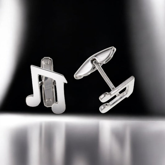 Sterling Silver Musical Note Cufflinks | The Great Gift Idea