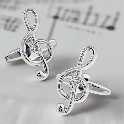 Treble Clef Musical Note Cufflinks -The Great Gift Idea 